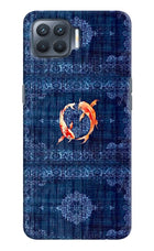 Koi Blue Oppo F17 Pro Hard Case Back Cover by Casekaro