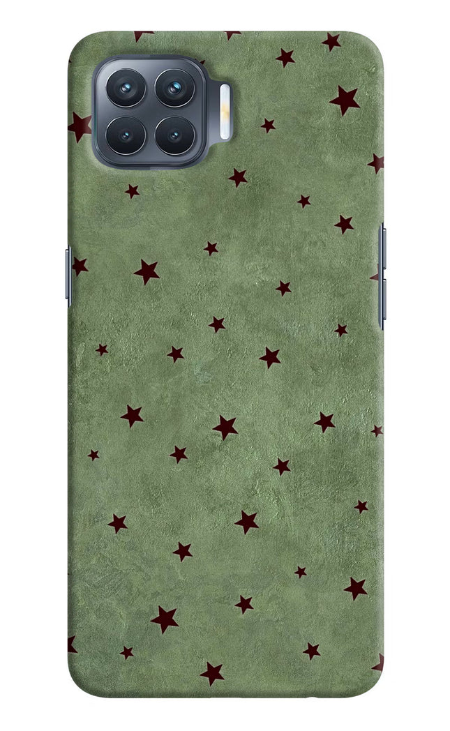 Green Stars Oppo F17 Pro Hard Case Back Cover by Casekaro