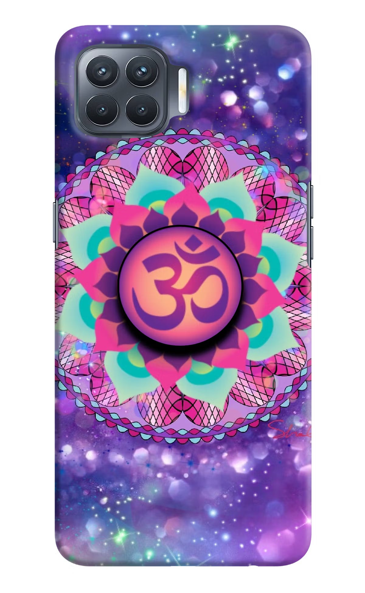 Om Purple Oppo F17 Pro Pop Case by Casekaro