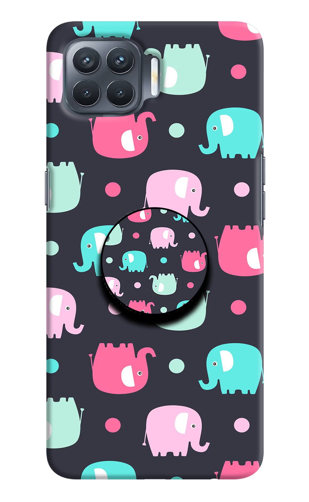 Baby Elephants Oppo F17 Pro Pop Case by Casekaro