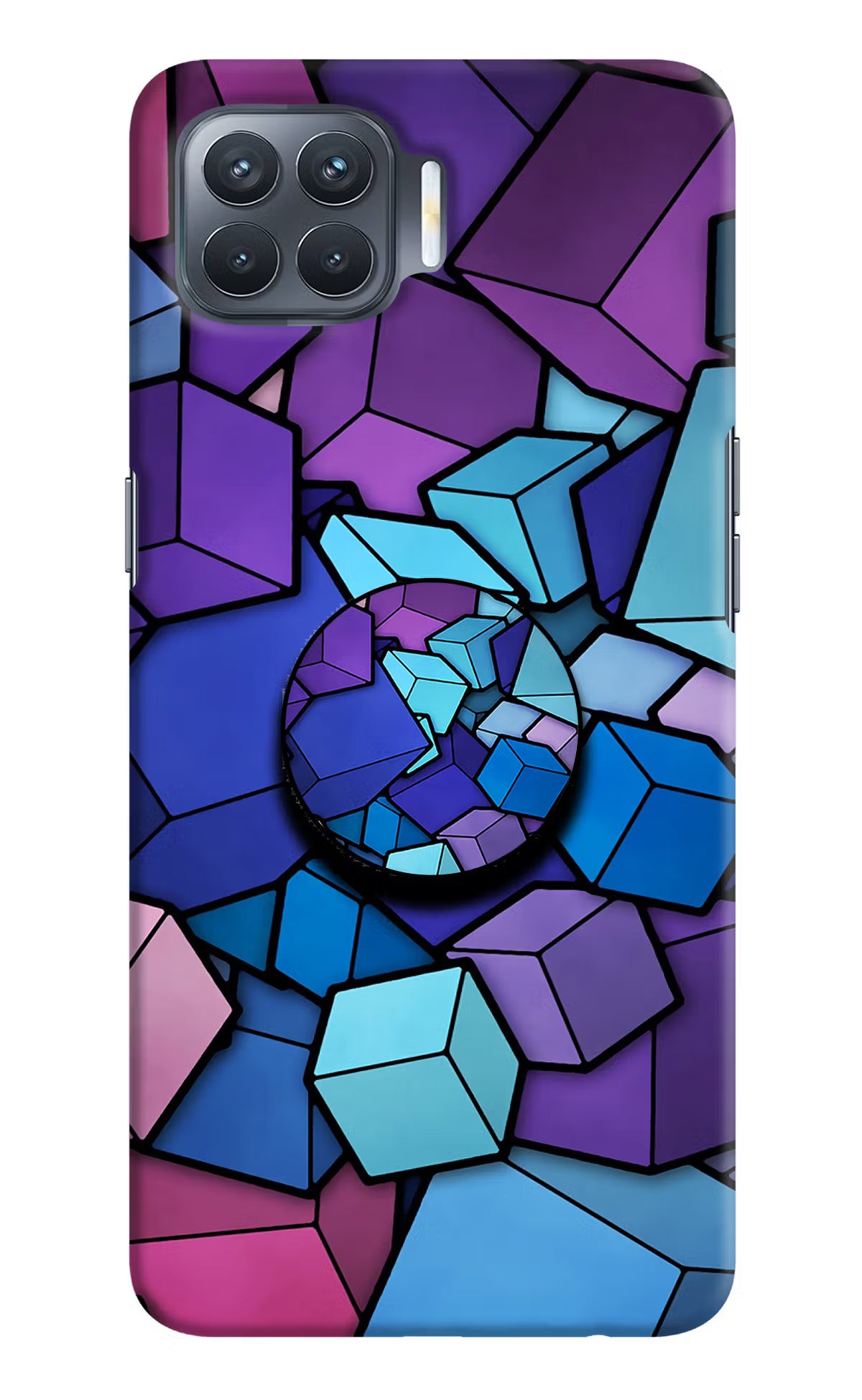 Cubic Abstract Oppo F17 Pro Pop Case by Casekaro