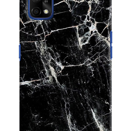 Black Marble Texture Realme 7 Pro Hard Case Back Cover by Casekaro