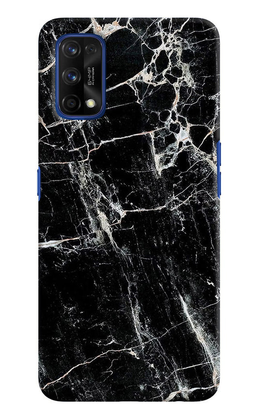 Black Marble Texture Realme 7 Pro Hard Case Back Cover by Casekaro