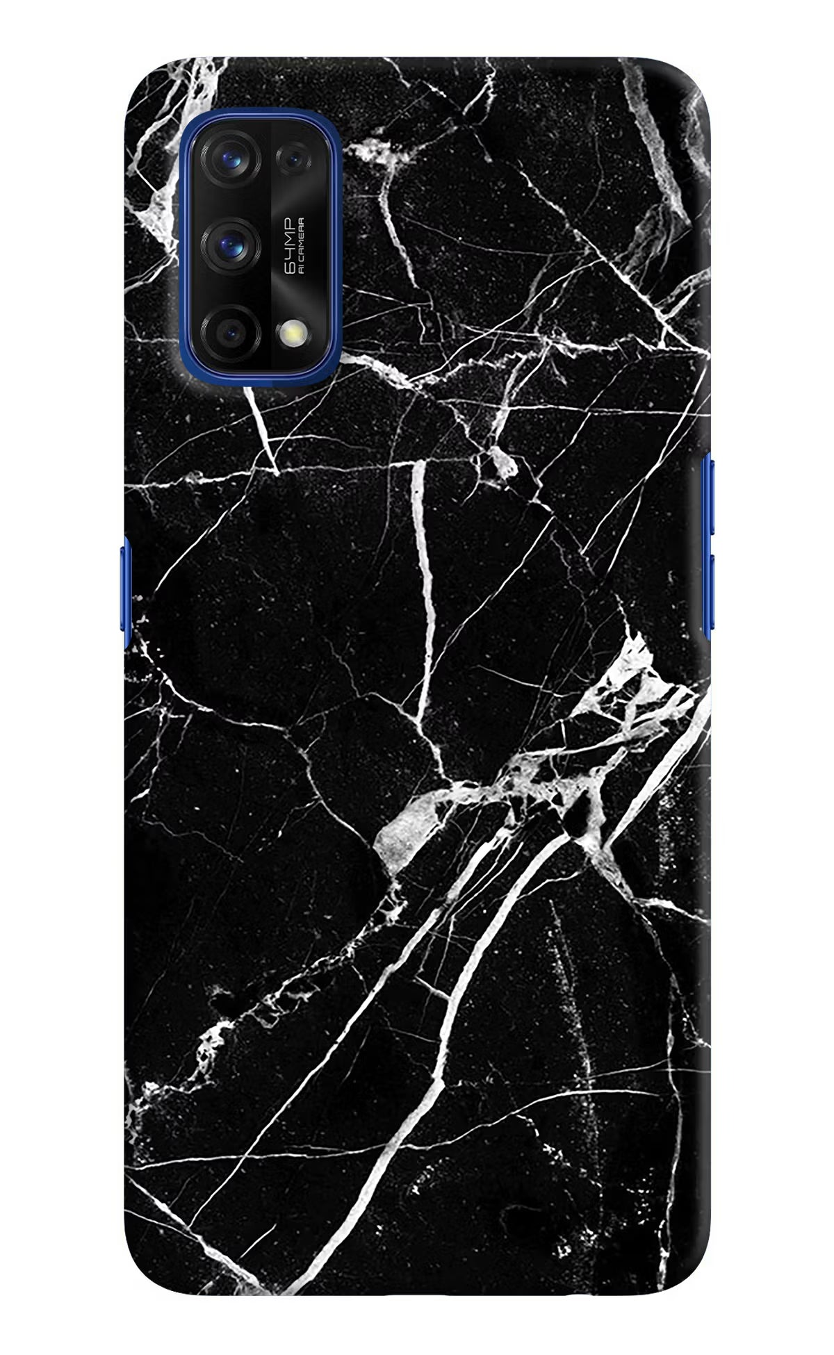 Black Marble Pattern Realme 7 Pro Hard Case Back Cover by Casekaro