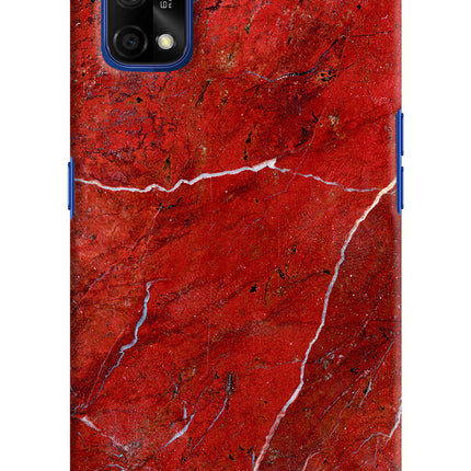 Red Marble Design Realme 7 Pro Hard Case Back Cover by Casekaro