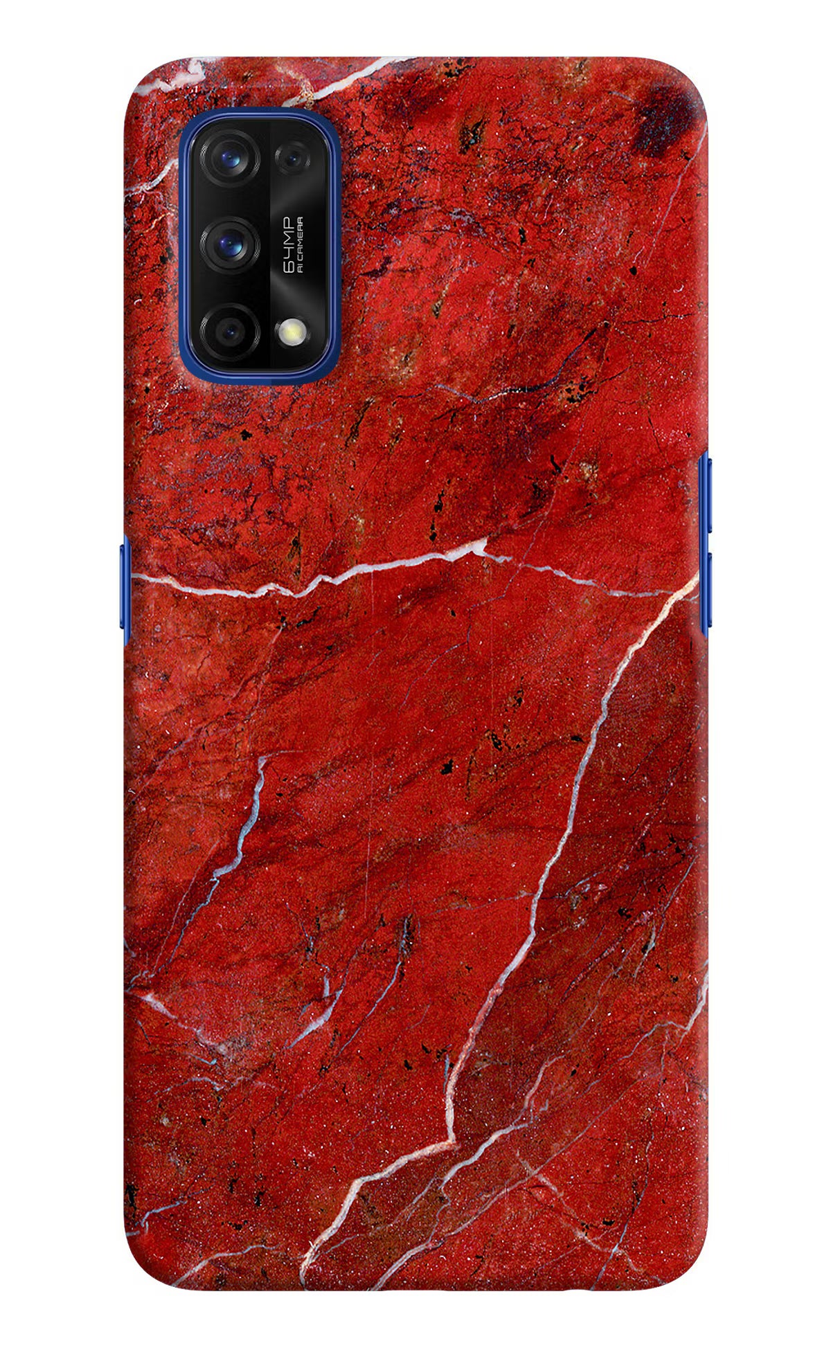 Red Marble Design Realme 7 Pro Hard Case Back Cover by Casekaro