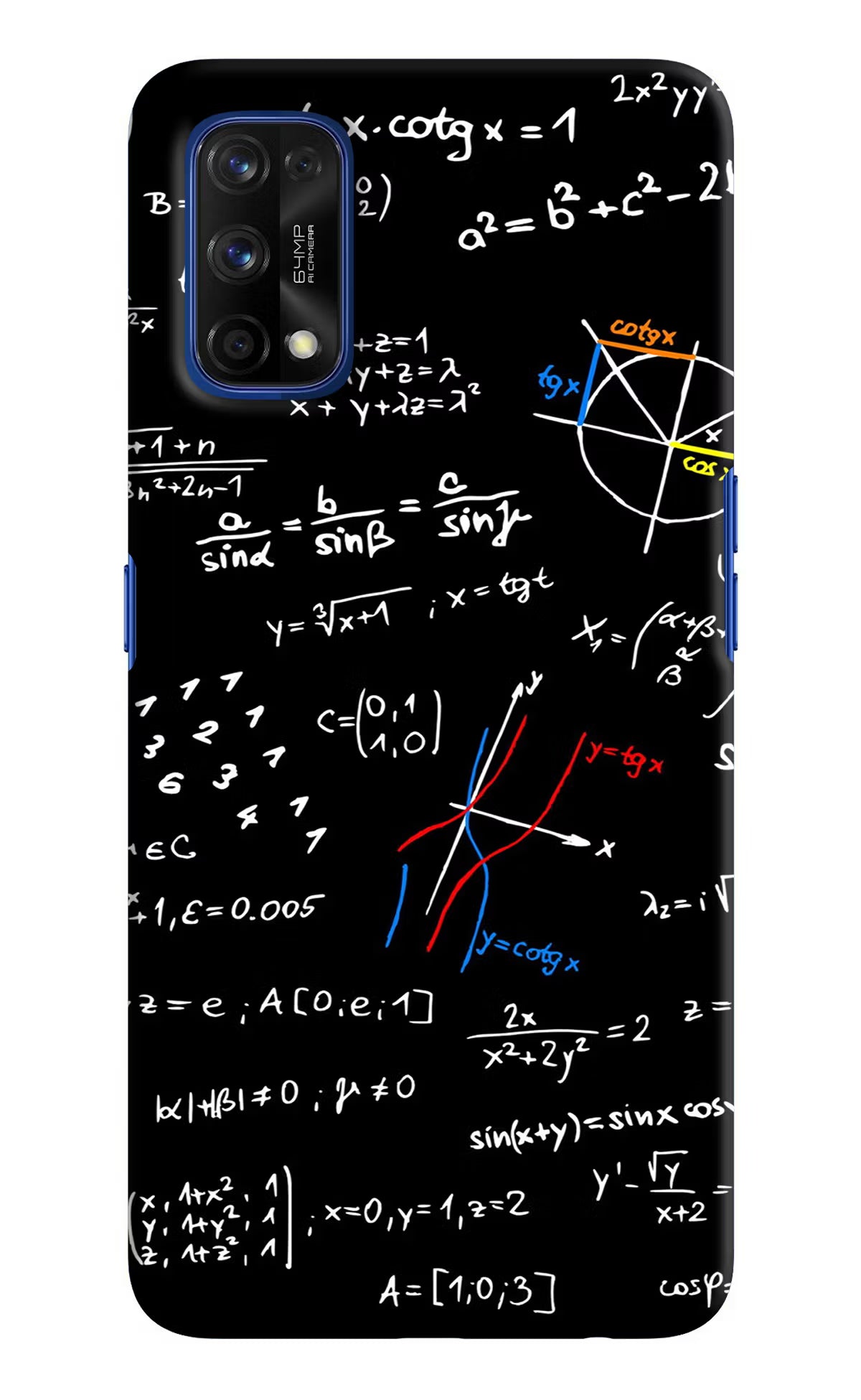 Mathematics Formula Realme 7 Pro Hard Case Back Cover by Casekaro