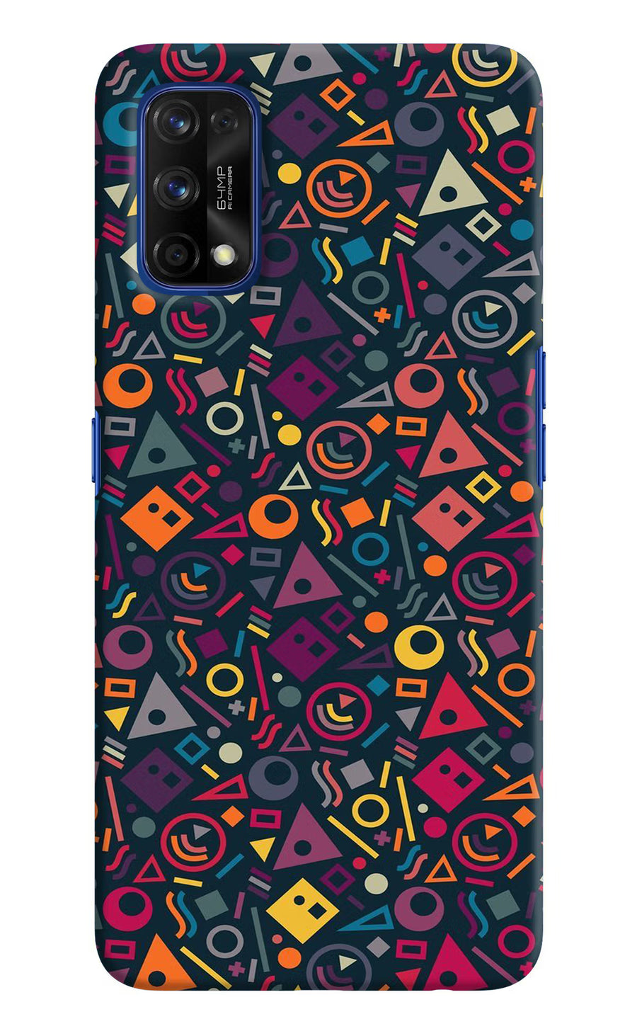 Geometric Abstract Realme 7 Pro Back Cover, Hard case