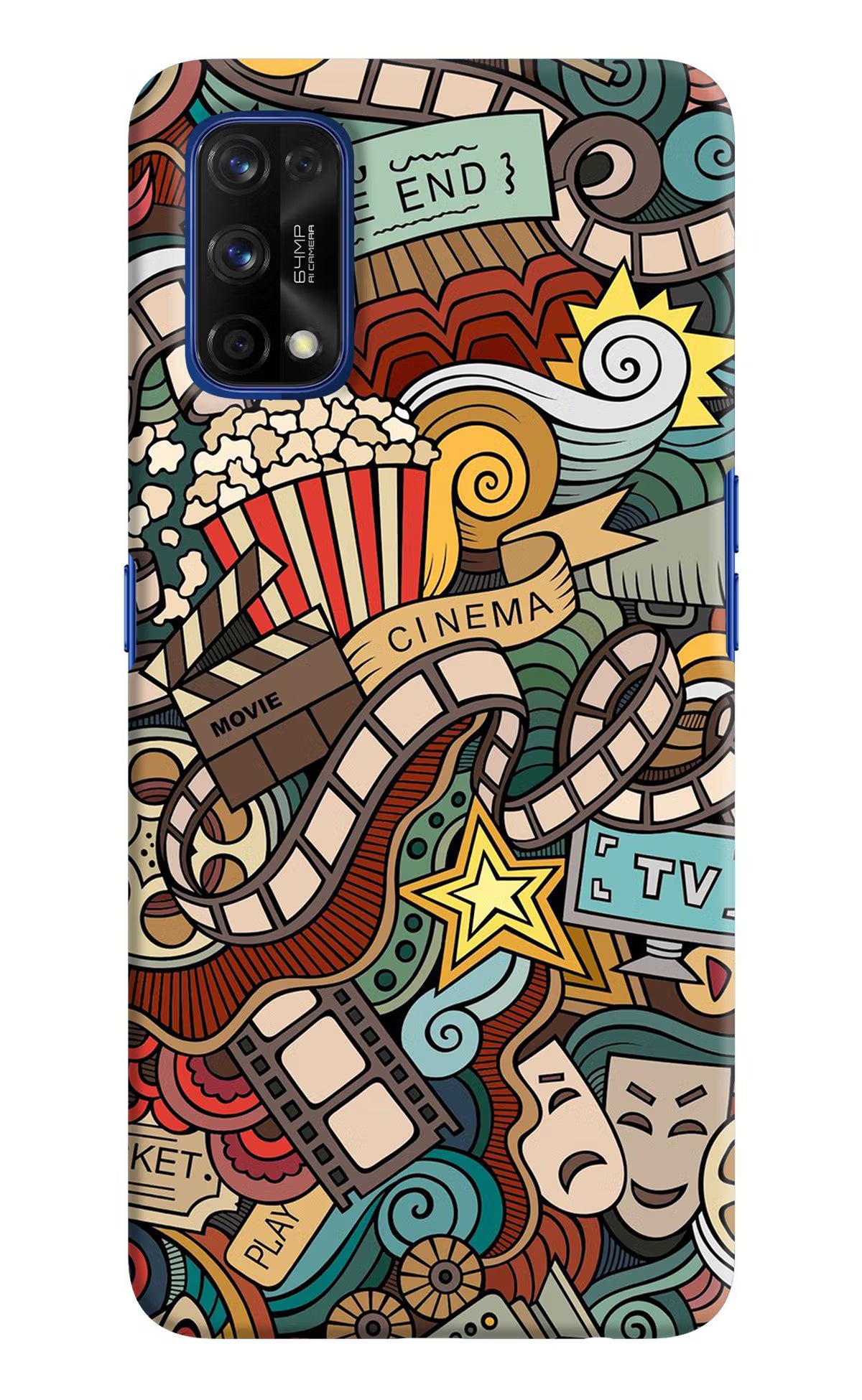Cinema Abstract Realme 7 Pro Hard Case Back Cover by Casekaro
