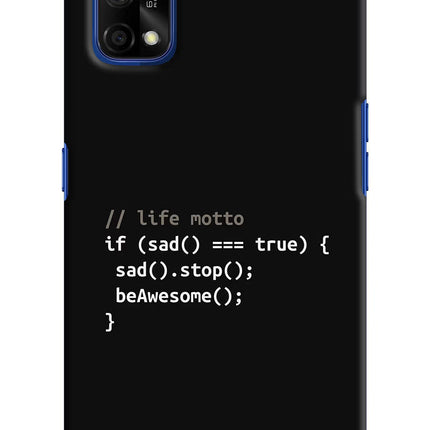 Life Motto Code Realme 7 Pro Hard Case Back Cover by Casekaro