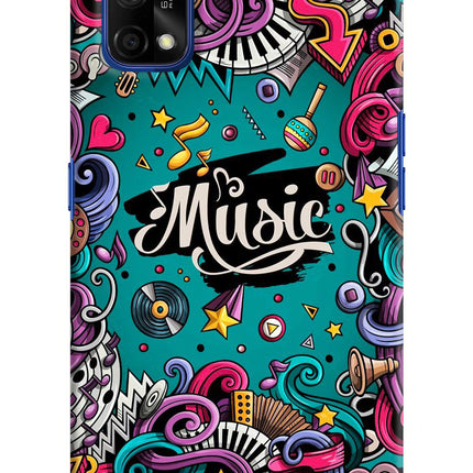 Music Graffiti Realme 7 Pro Hard Case Back Cover by Casekaro