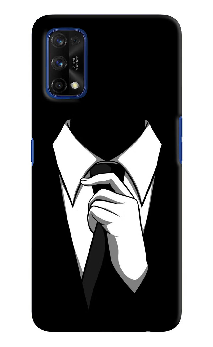 Black Tie Realme 7 Pro Back Cover, Hard case