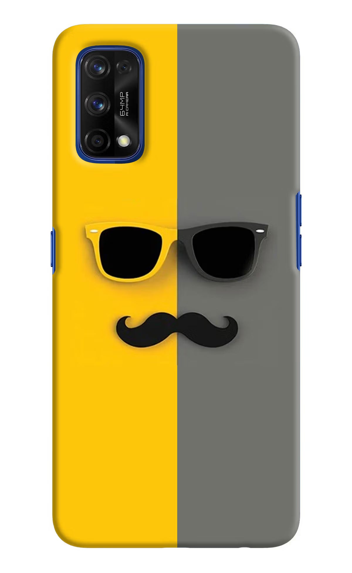 Sunglasses with Mustache Realme 7 Pro Hard Case Back Cover by Casekaro