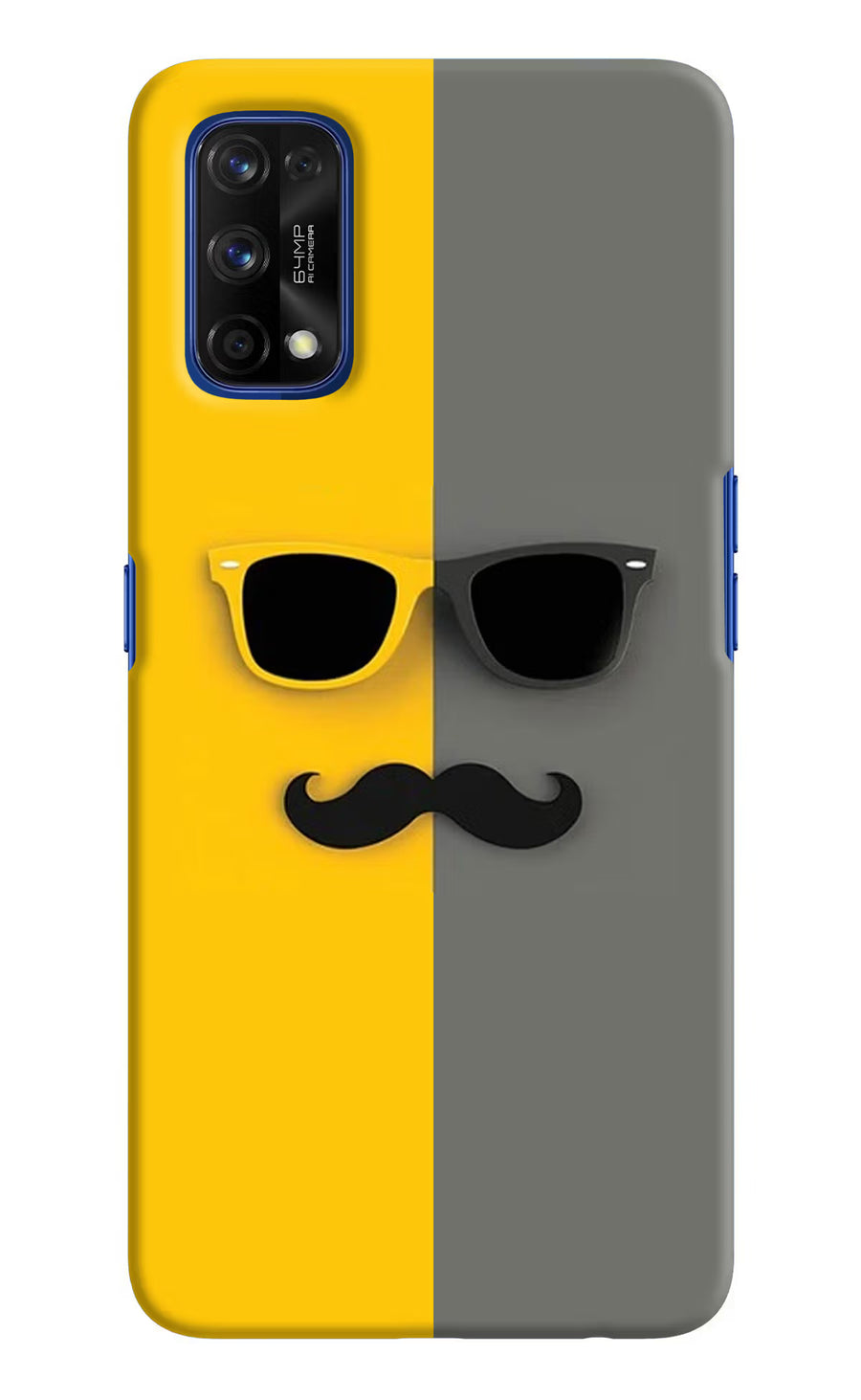 Sunglasses with Mustache Realme 7 Pro Back Cover, Hard case