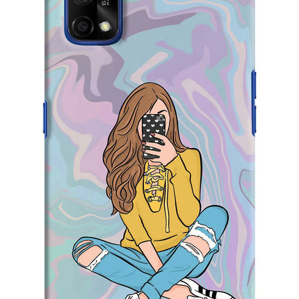 Selfie Girl Realme 7 Pro Hard Case Back Cover by Casekaro