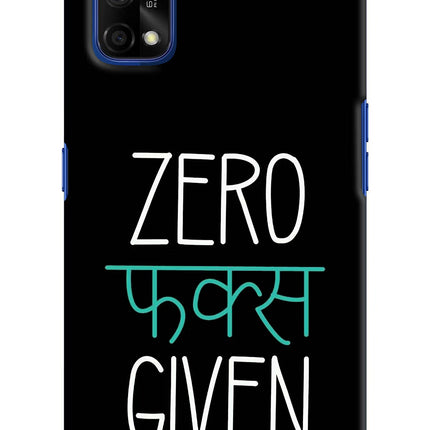 Zero Fucks Given Realme 7 Pro Hard Case Back Cover by Casekaro