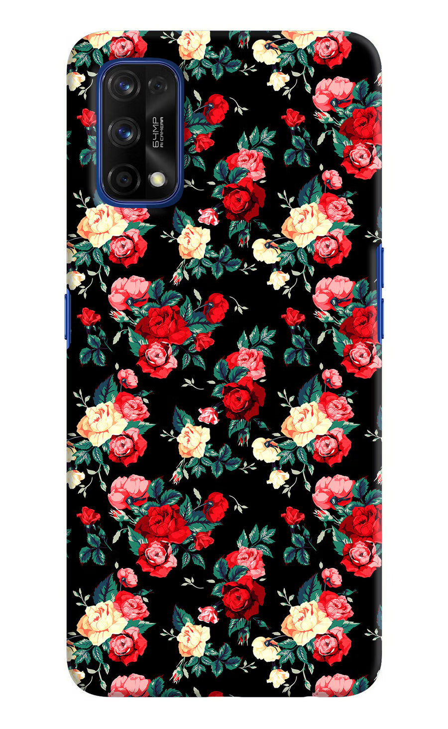 Rose Pattern Realme 7 Pro Back Cover, Hard case
