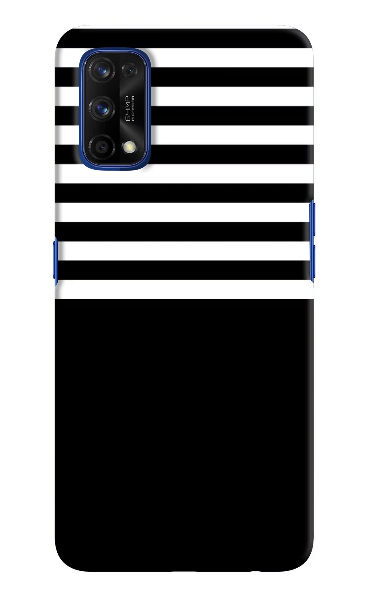 Black and White Print Realme 7 Pro Hard Case Back Cover by Casekaro