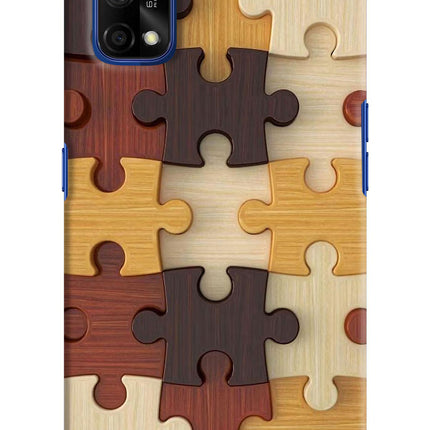 Wooden Puzzle Realme 7 Pro Hard Case Back Cover by Casekaro
