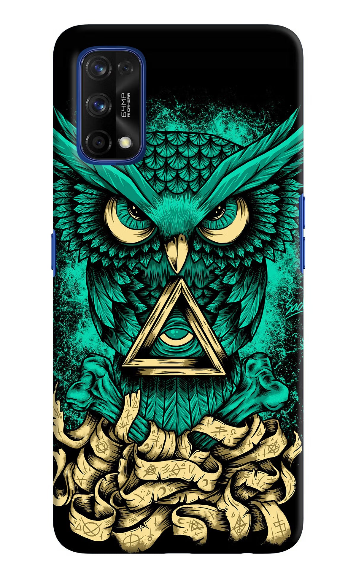 Green Owl Realme 7 Pro Hard Case Back Cover by Casekaro