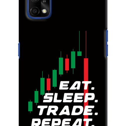 Eat Sleep Trade Repeat Realme 7 Pro Hard Case Back Cover by Casekaro