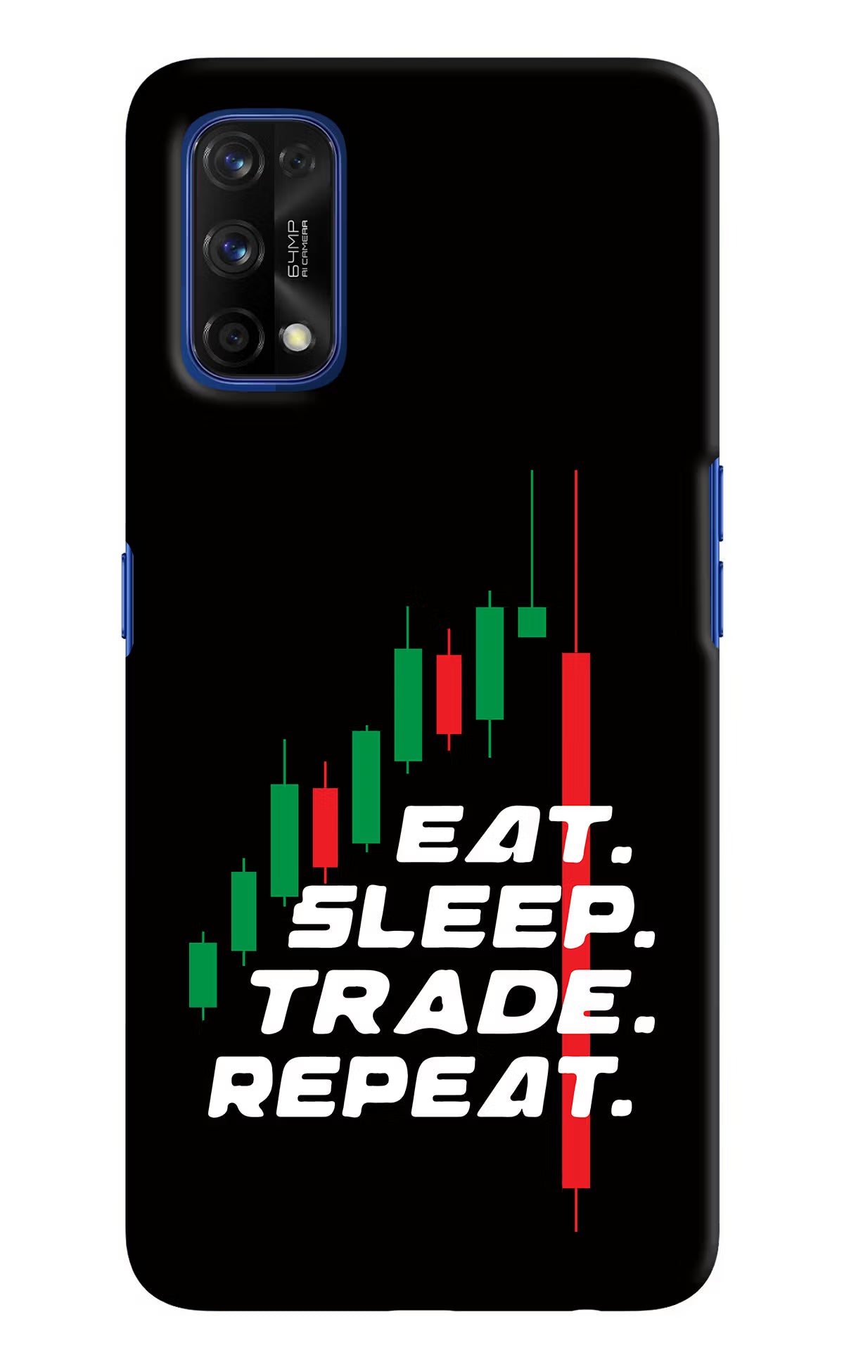 Eat Sleep Trade Repeat Realme 7 Pro Hard Case Back Cover by Casekaro