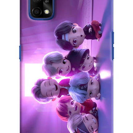 BTS Chibi Realme 7 Pro Hard Case Back Cover by Casekaro