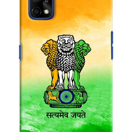 Satyamev Jayate Flag Realme 7 Pro Hard Case Back Cover by Casekaro
