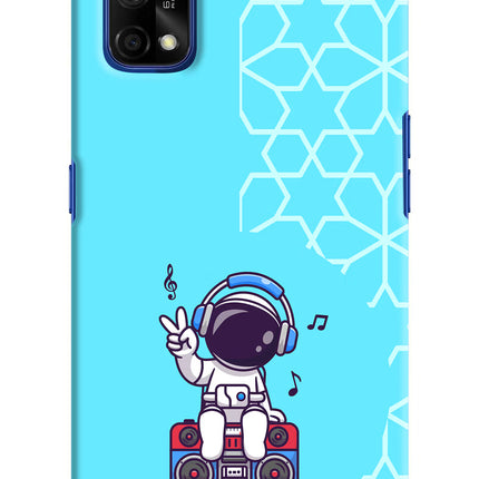 Cute Astronaut Chilling Realme 7 Pro Hard Case Back Cover by Casekaro