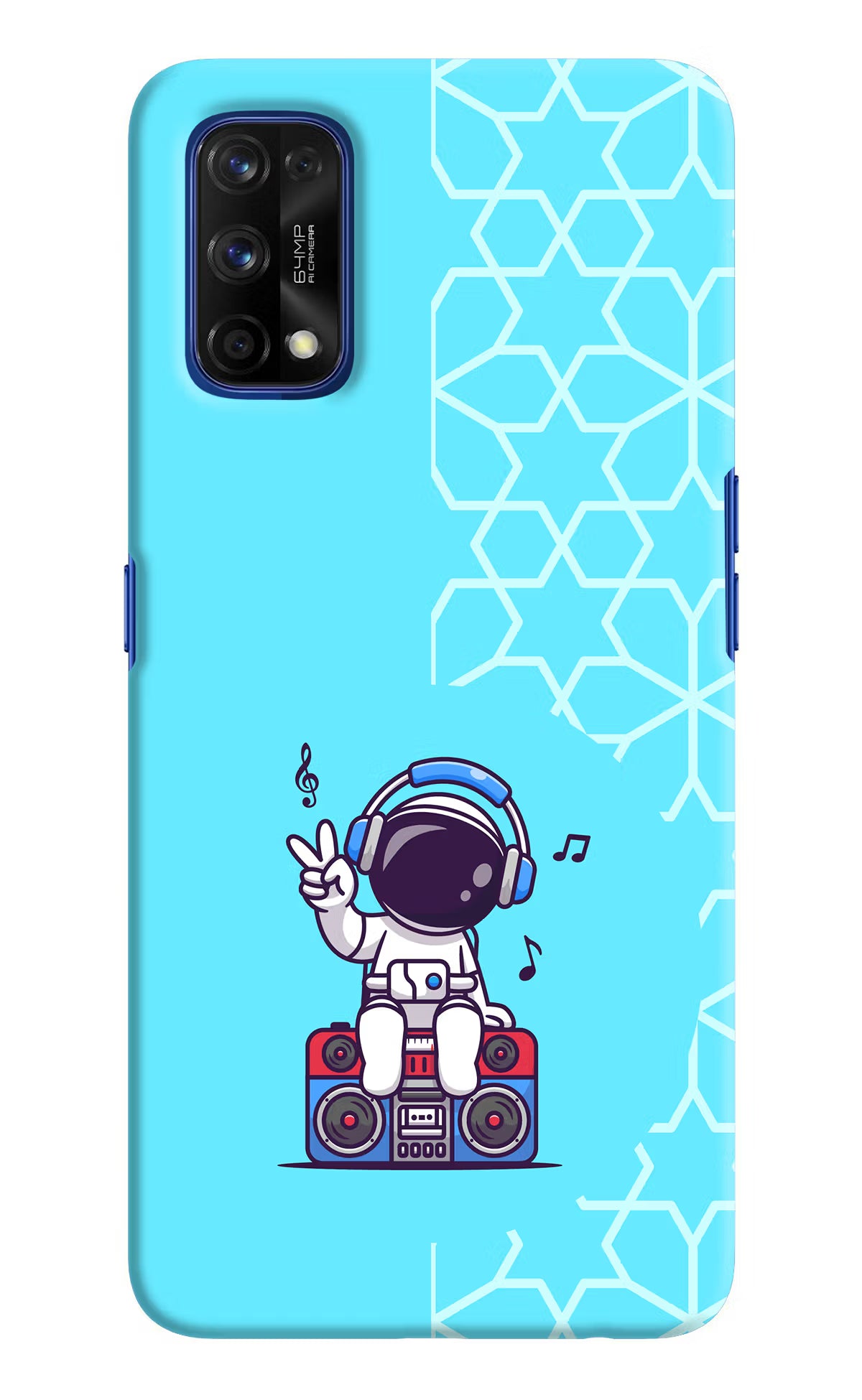 Cute Astronaut Chilling Realme 7 Pro Hard Case Back Cover by Casekaro