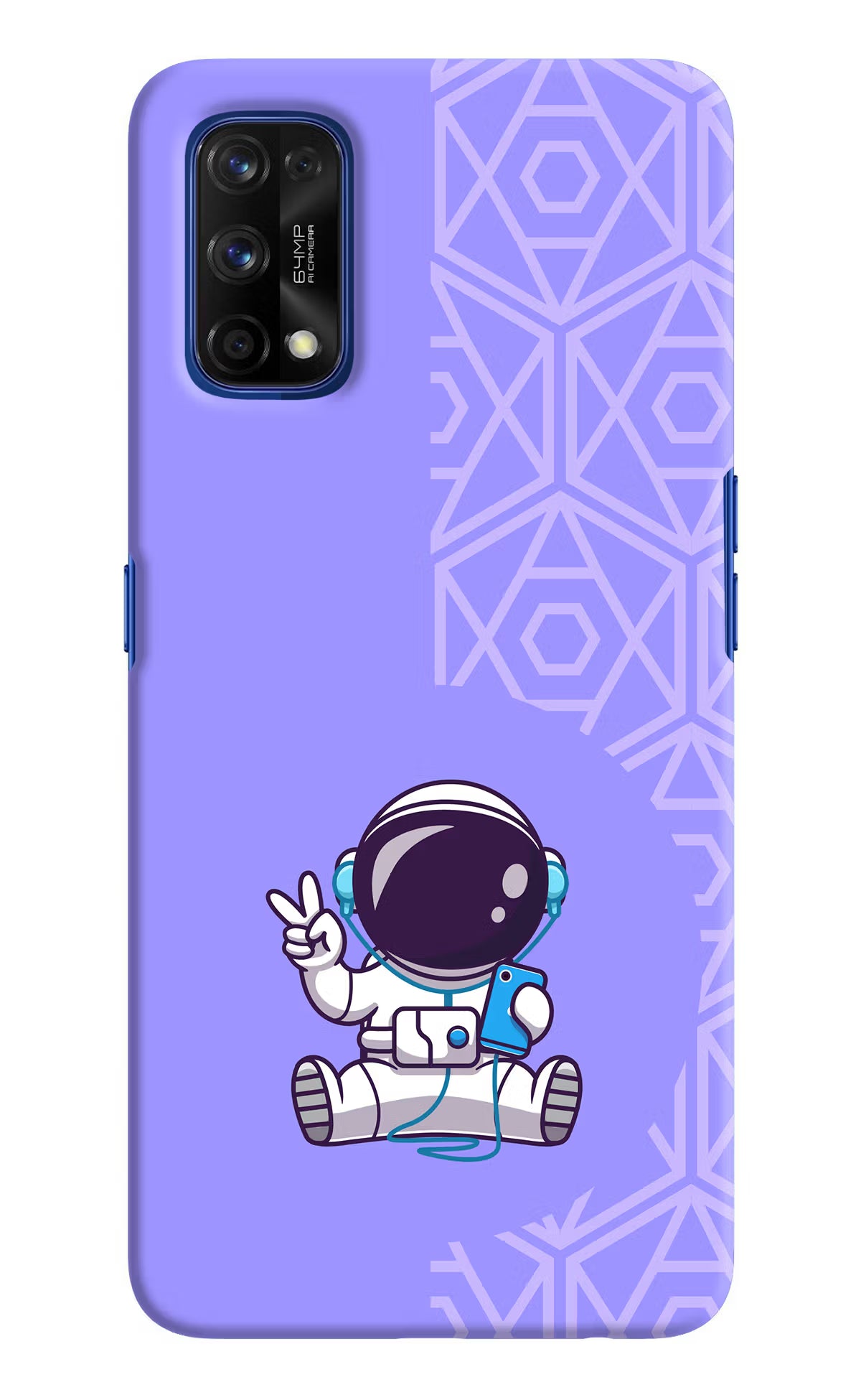 Cute Astronaut Chilling Realme 7 Pro Hard Case Back Cover by Casekaro