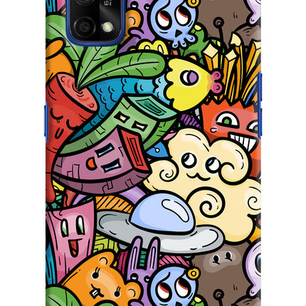 Veggie Doodle Realme 7 Pro Hard Case Back Cover by Casekaro