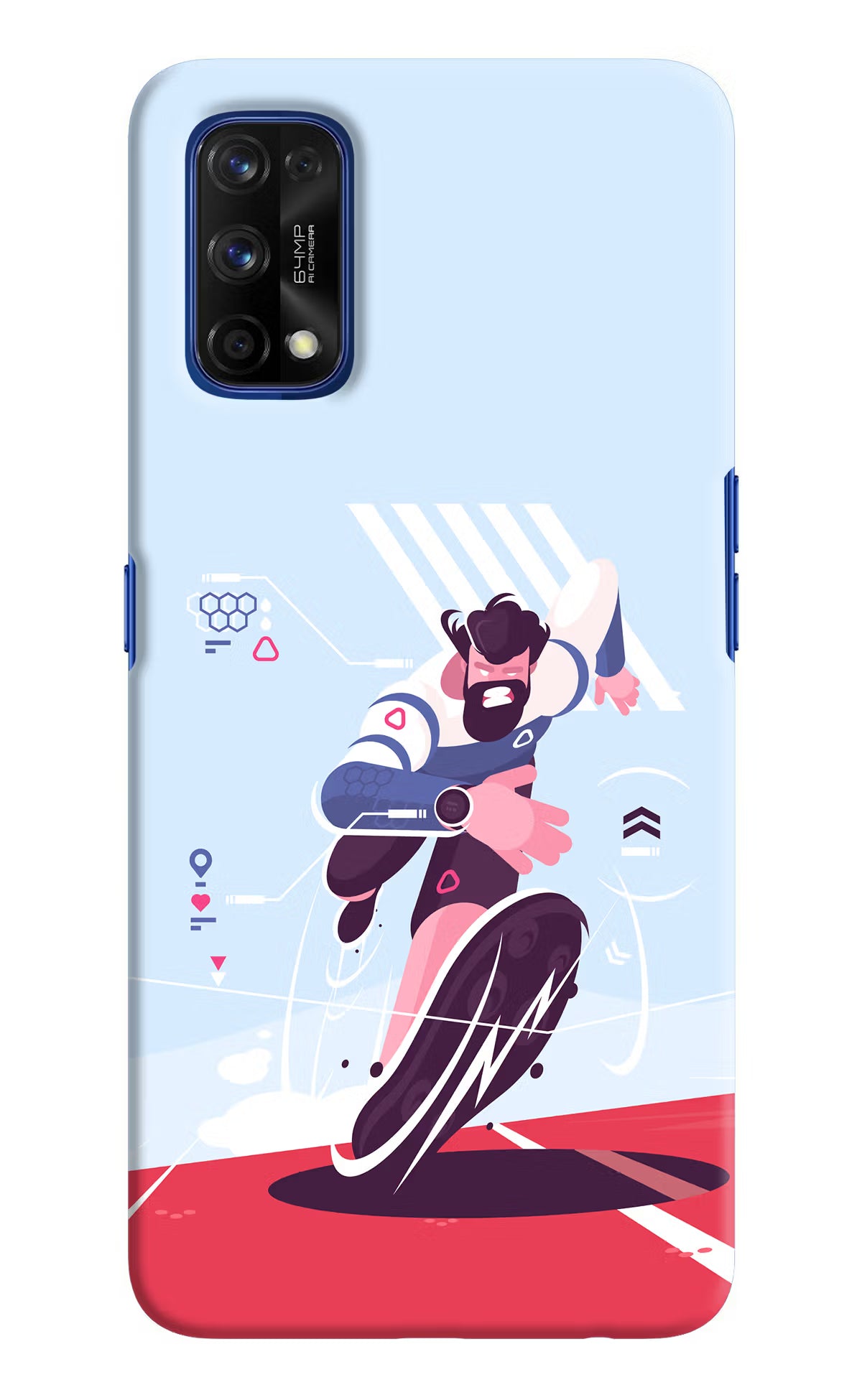 Run Pro Realme 7 Pro Hard Case Back Cover by Casekaro