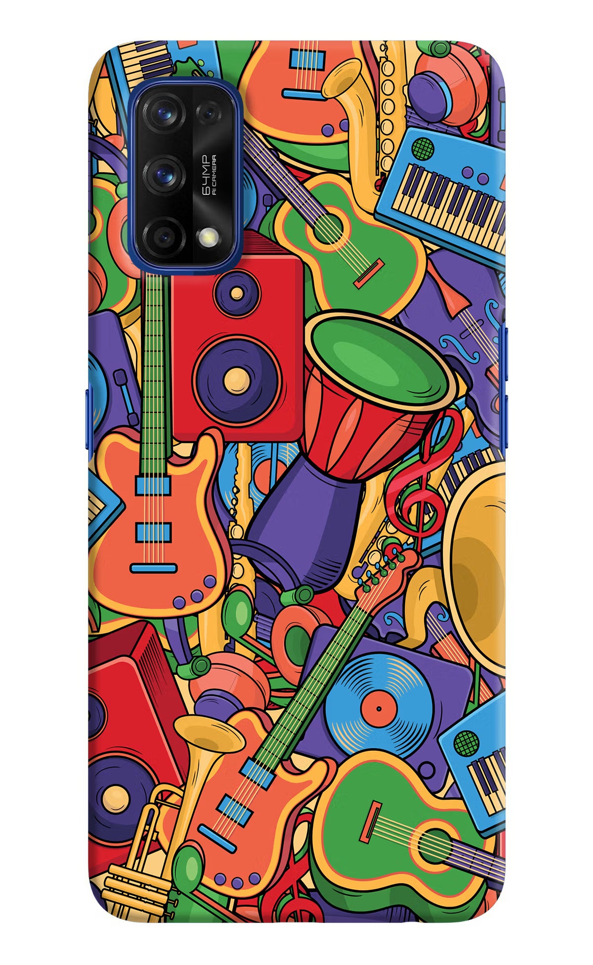 Music Instrument Doodle Realme 7 Pro Hard Case Back Cover by Casekaro
