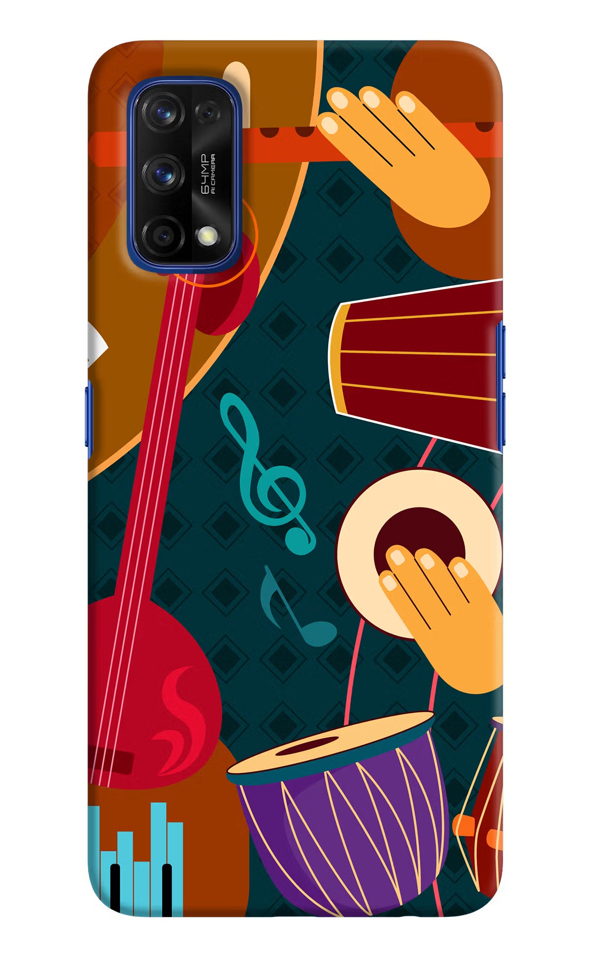 Music Instrument Realme 7 Pro Hard Case Back Cover by Casekaro