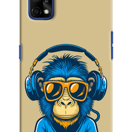 Monkey Headphone Realme 7 Pro Hard Case Back Cover by Casekaro