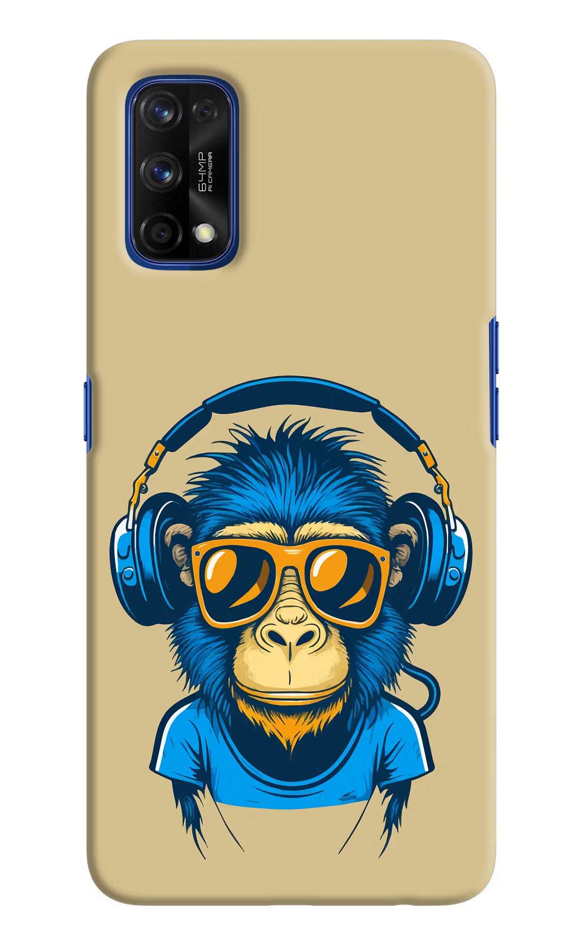 Monkey Headphone Realme 7 Pro Hard Case Back Cover by Casekaro