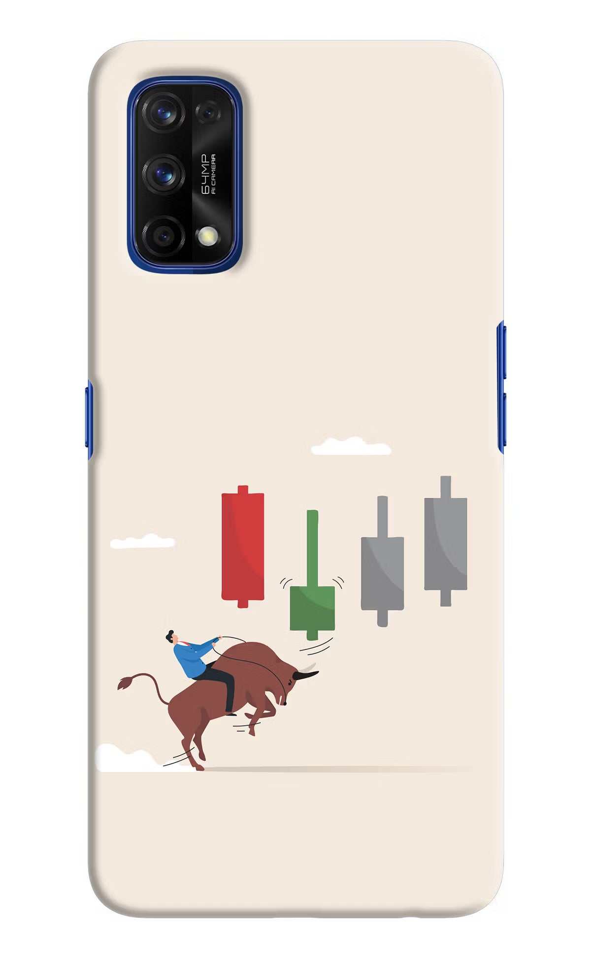 Bull Trading Momentum Realme 7 Pro Hard Case Back Cover by Casekaro