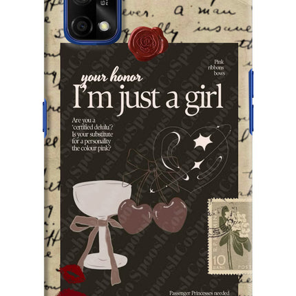 I am just a girl Realme 7 Pro Hard Case Back Cover by Casekaro