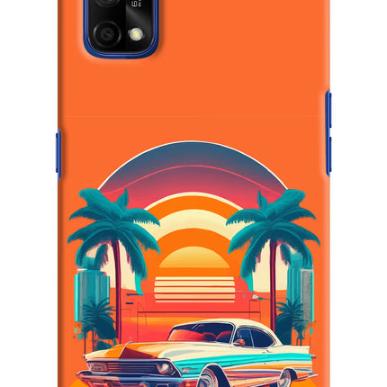 Palm Drive 80s Realme 7 Pro Hard Case Back Cover by Casekaro