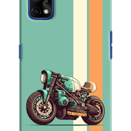 Striped Moto Drift Realme 7 Pro Hard Case Back Cover by Casekaro