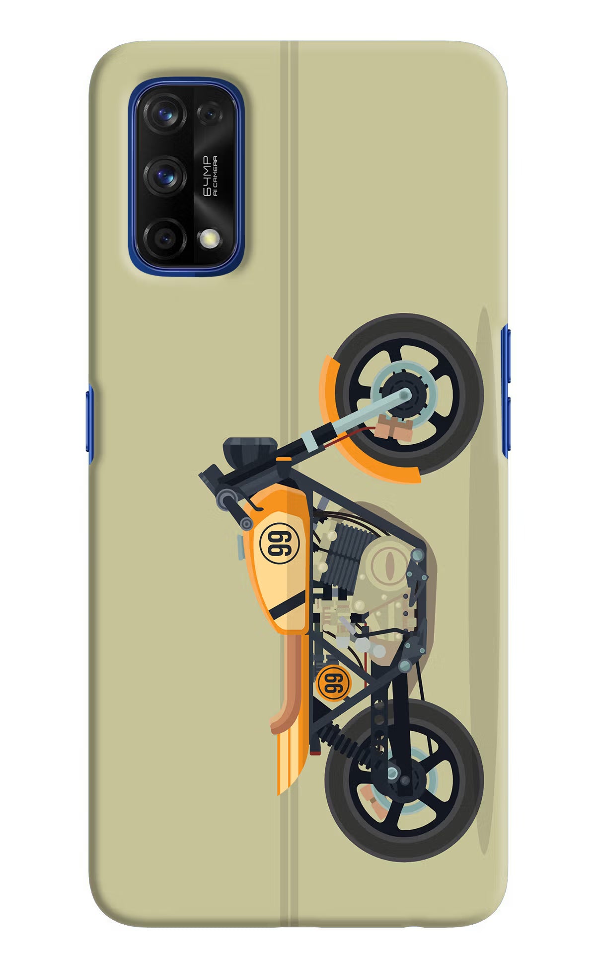Vertical Speedster Realme 7 Pro Hard Case Back Cover by Casekaro