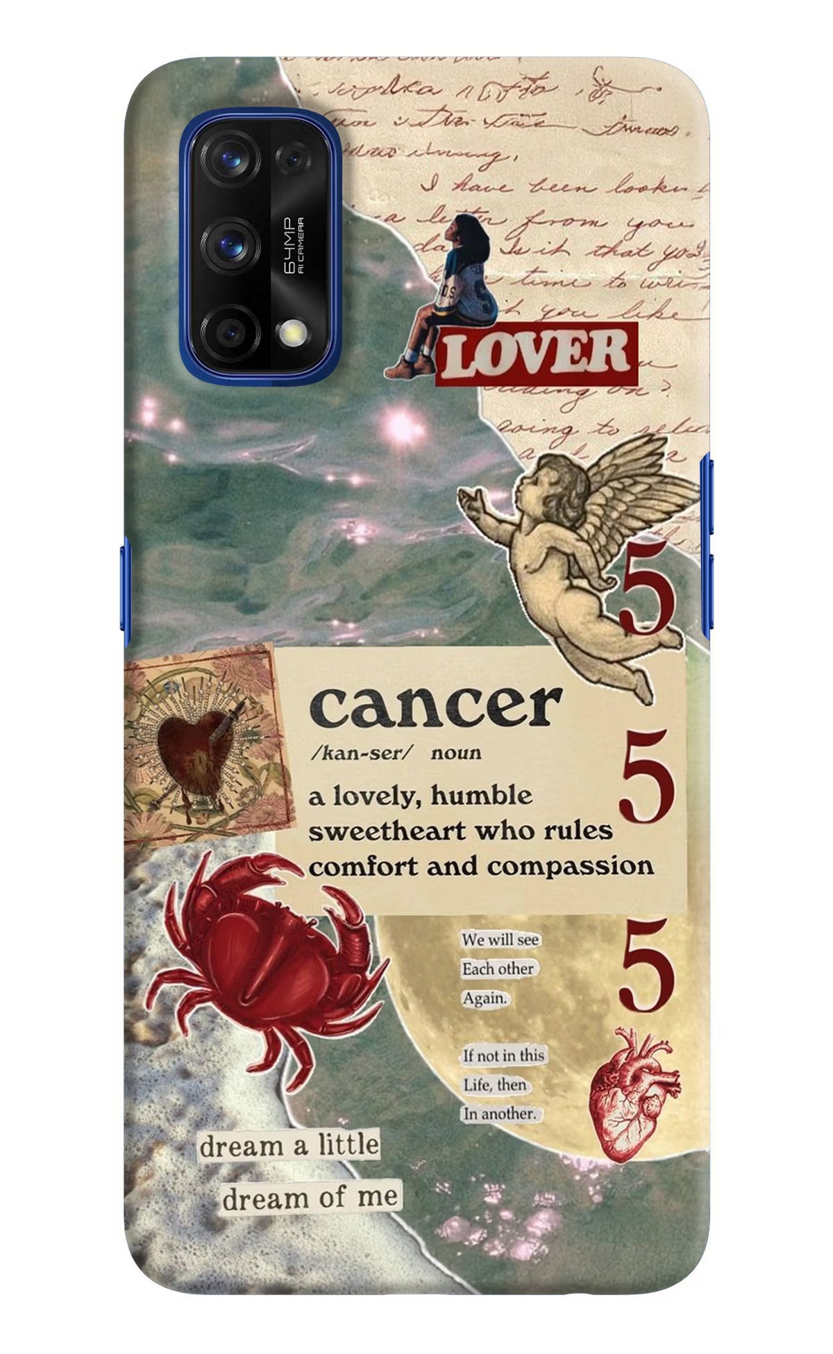 Cancer Zodiac Realme 7 Pro Hard Case Back Cover by Casekaro