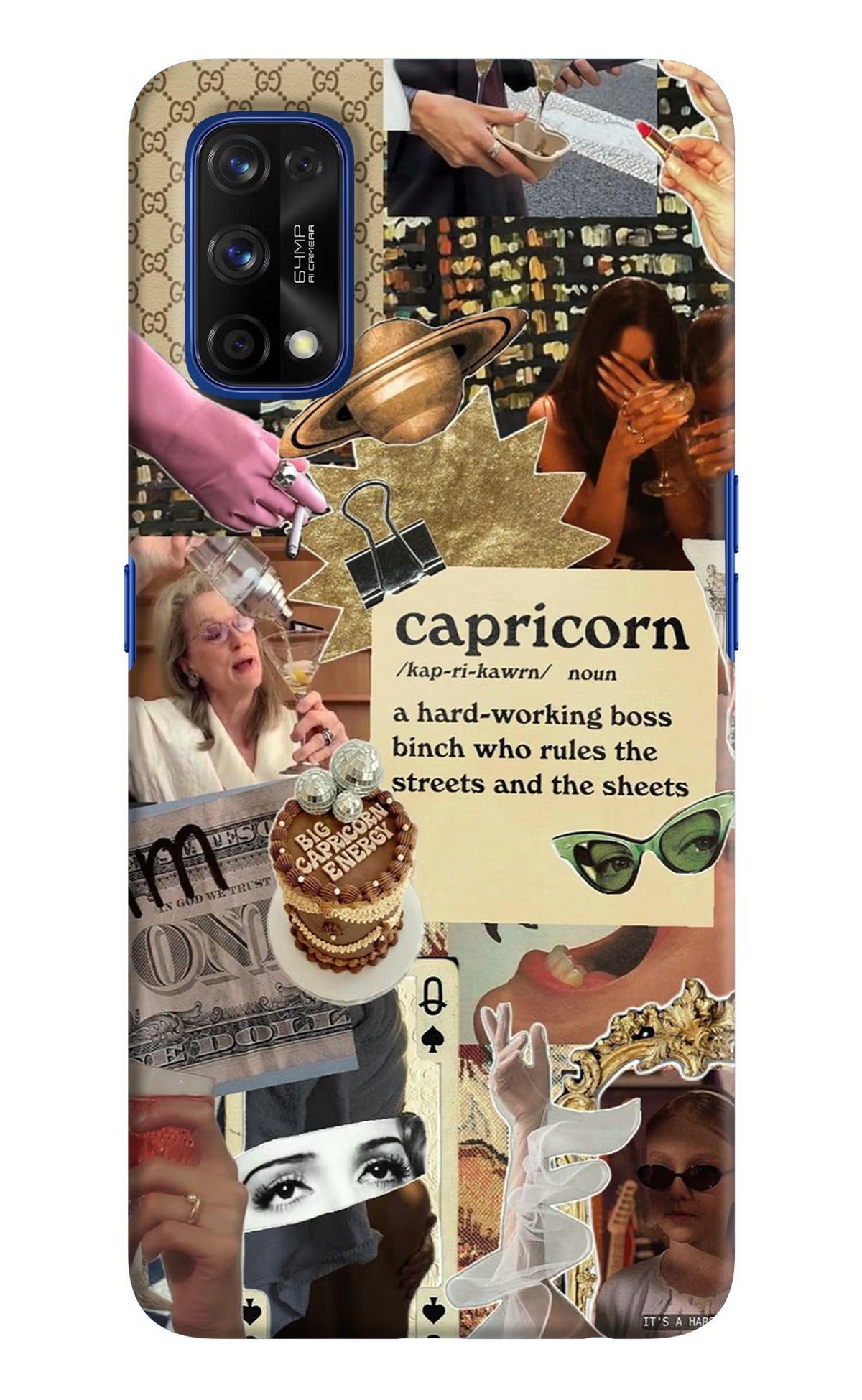 Capricorn Zodiac Realme 7 Pro Hard Case Back Cover by Casekaro