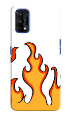 Fired Up – White Realme 7 Pro Hard Case Back Cover by Casekaro