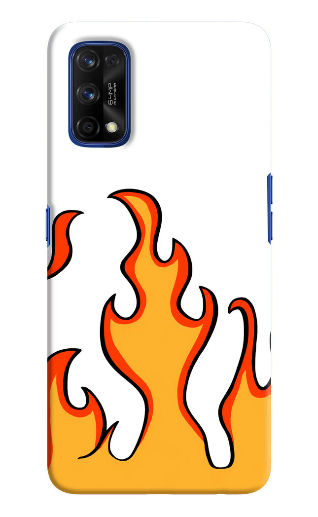 Fired Up – White Realme 7 Pro Hard Case Back Cover by Casekaro