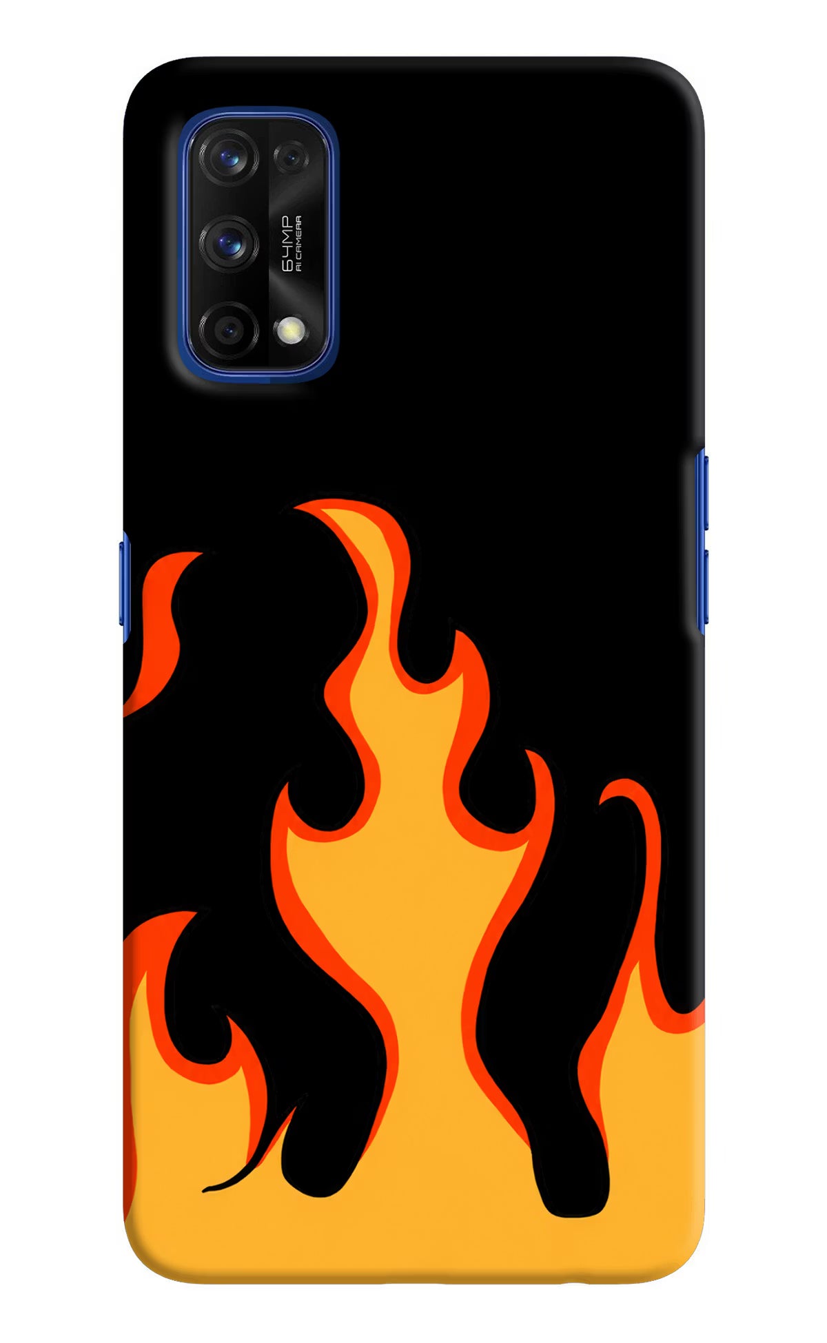 Fired Up – Black Realme 7 Pro Hard Case Back Cover by Casekaro