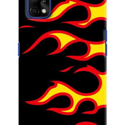 Side Sweep Flames Realme 7 Pro Hard Case Back Cover by Casekaro