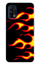 Side Sweep Flames Realme 7 Pro Hard Case Back Cover by Casekaro