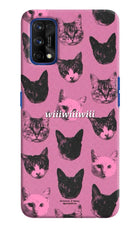 Pink Cats Realme 7 Pro Hard Case Back Cover by Casekaro